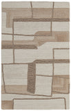 5' X 8' Ivory Red and Blue Floral Power Loom Area Rug