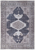 5' X 8' Gray Taupe and Ivory Oriental Power Loom Washable Area Rug