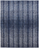 4' X 6' Blue Black and Ivory Power Loom Area Rug