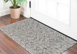 2' X 3' Gray Brown and Ivory Faux Cowhide Animal Print Power Loom Area Rug
