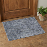 2' X 3' Blue Ivory and Tan Abstract Power Loom Area Rug
