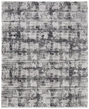 5' X 8' Gray and Ivory Abstract Power Loom Area Rug