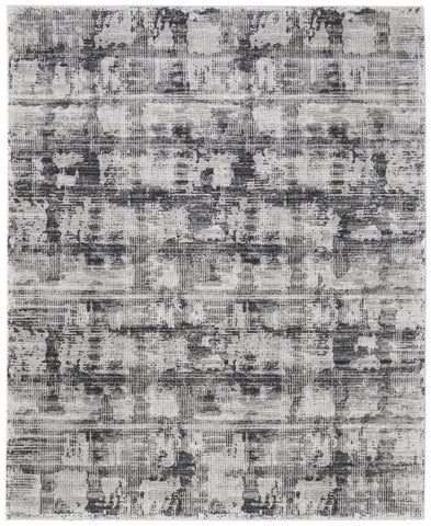8' X 10' Sage And Lavender Abstract Washable Indoor Outdoor Area Rug