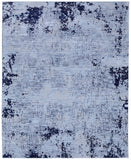 8' X 10' Orange And Teal Blue Abstract Washable Indoor Outdoor Area Rug