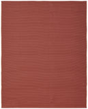 5' X 8' Red and Tan Hand Woven Area Rug