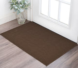 2' X 3' Brown Hand Woven Area Rug