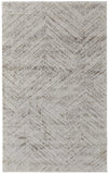 2' X 3' Ivory and Brown Geometric Power Loom Area Rug