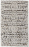 4' X 6' Ivory and Brown Geometric Power Loom Area Rug