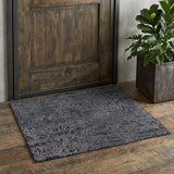 2' X 3' Black Gray and Ivory Abstract Hand Woven Area Rug