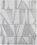 4' X 6' Black and Ivory Abstract Hand Woven Area Rug