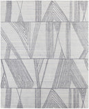 2' X 3' Black and Ivory Abstract Hand Woven Area Rug