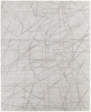 2' X 3' Gray and Ivory Abstract Hand Woven Area Rug