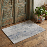 2' X 3' Gray Taupe and Blue Abstract Hand Tufted Area Rug