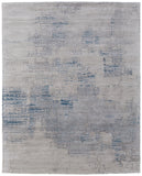 2' X 3' Gray Taupe and Blue Abstract Hand Tufted Area Rug