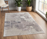 4' X 6' Brown Black and Tan Abstract Hand Tufted Area Rug