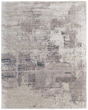 4' X 6' Brown Black and Tan Abstract Hand Tufted Area Rug