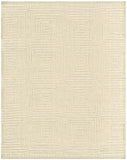 50" X 60" Ivory And Navy Blue Plaid Throw Blanket with Fringe