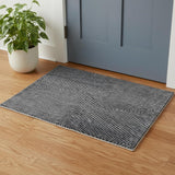 2' X 3' Gray Wool Abstract Hand Knotted Area Rug