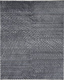 2' X 3' Gray Wool Abstract Hand Knotted Area Rug