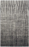 8' Blue and Beige Wool Floral Hand Knotted Runner Rug With Fringe