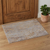 2' X 3' Gold Brown and Gray Abstract Power Loom Area Rug
