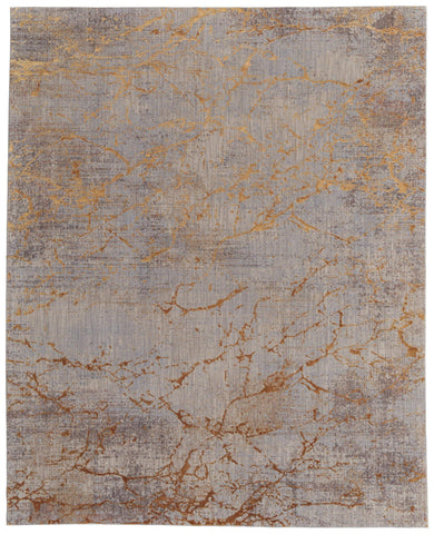 8' X 10' Blue And Gray Medallion Washable Indoor Outdoor Area Rug