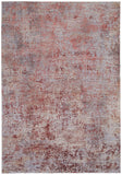 2' X 3' Red Gray and Pink Abstract Power Loom Area Rug