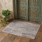 2' X 3' Taupe Brown and Ivory Abstract Power Loom Area Rug