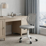 Gray and Black Adjustable Height Swivel Rolling Office Chair