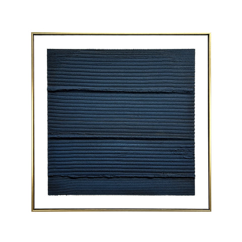 Midnight Waves Gold Floater Frame Wall Art