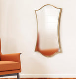 31" Gold Scalloped Metal Framed Accent Mirror
