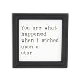 When I wished Upon A Star Black Framed Print Wall Art