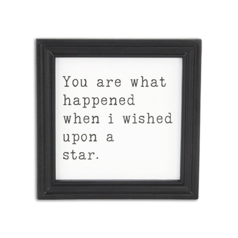 When I wished Upon A Star Black Framed Print Wall Art
