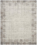 8' X 11' Ivory and Gray Abstract Area Rug