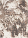 5' X 7' Tan Abstract Power Loom Area Rug