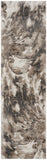 8' Tan Abstract Power Loom Runner Rug