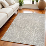 5' X 7' Gray Abstract Area Rug