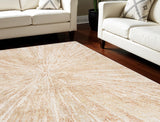 8' X 10' Ivory Abstract Area Rug
