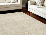 8' X 10' Ivory Abstract Area Rug