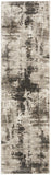 8' Tan Abstract Power Loom Runner Rug