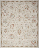 4' X 6' Ivory Floral Power Loom Distressed Area Rug