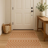 3' X 5' Orange Geometric Area Rug