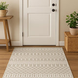 3' X 5' Green Geometric Area Rug