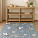 4' X 6' Blue Area Rug