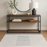 4' X 6' Green Geometric Area Rug