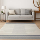 5' X 7' Green Geometric Area Rug