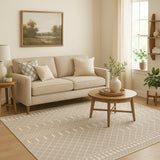5' X 7' Green Geometric Area Rug