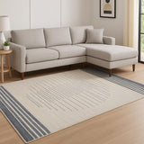 7' X 9' Green Geometric Area Rug