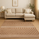 8' X 10' Orange Geometric Area Rug