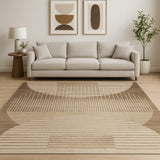 8' X 10' Brown Geometric Area Rug